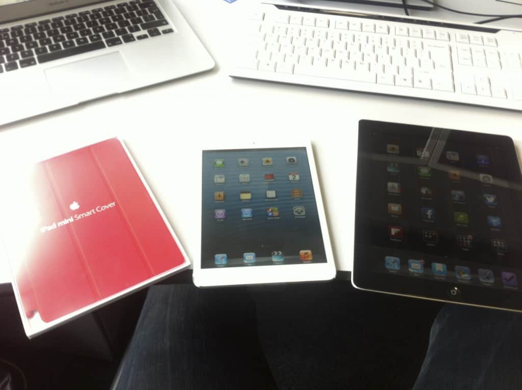 iPad Mini naast mijn iPad 2