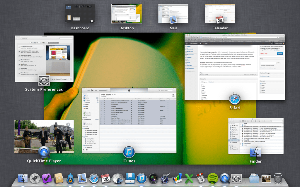 Mission Control op OS X Mountain Lion